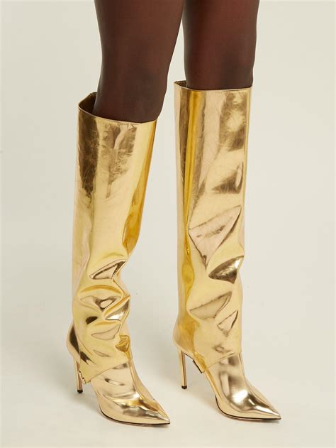 Women's Gold Boots 